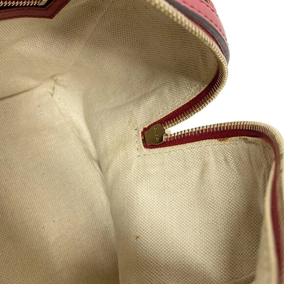 Authentic GUCCI Small Guccissima Red Leather Handbag br434-112025 - Picture 13 of 15